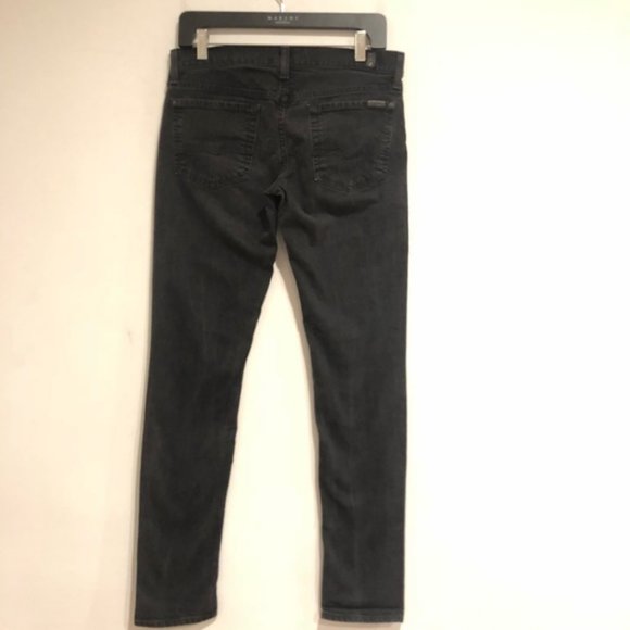 7 for All Mankind Jeans Women Black Roxanne Straight Leg Sz 28 #185 - Picture 6 of 8